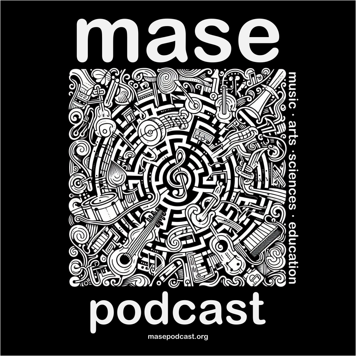 the official MASE podcast logo